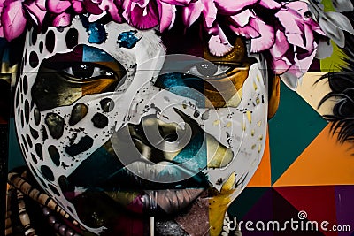 Downtown Miami, USA, 27 decembre, 2018 // The amazing, colorful wall art of Wynwood Walls, in the Wynwood Design District Editorial Stock Photo