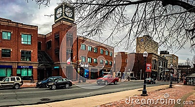 Downtown of Moncton, New Brunswick, Canada Editorial Stock Photo