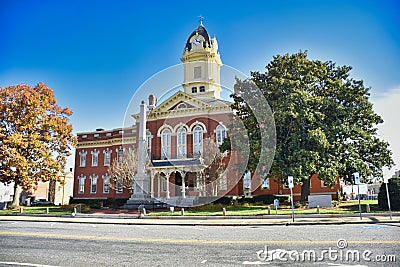 Downtown Monroe, NC Town hall Editorial Stock Photo