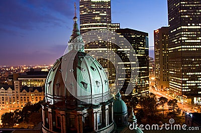 Downtown Montreal Stock Photo