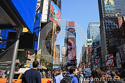 Downtown New York City Times Square Editorial Stock Photo