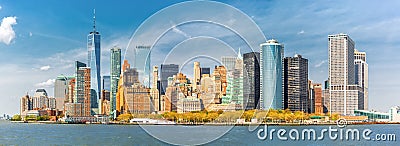 Downtown New York skyline panorama Stock Photo