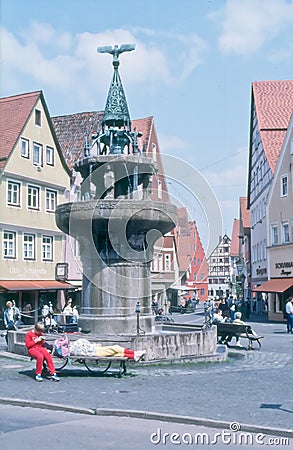 Downtown Oberstaufen Editorial Stock Photo