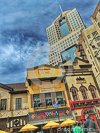 Downtown Pittsburgh Market Square Corner Editorial Stock Photo