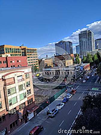 Downtown Portland Oregon Editorial Stock Photo