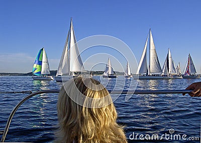 Downtown Sailing Series Stock Photo