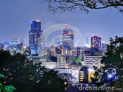 Downtown Sendai, Japan Stock Photo