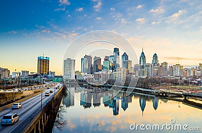 Downtown Skyline of Philadelphia, Pennsylvania. Stock Photo