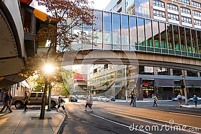 Downtown Spokane Washington late afternoon Editorial Stock Photo