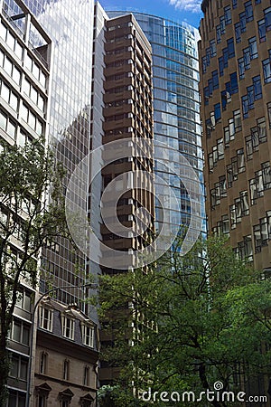 Downtown Sydney CBD buildings Editorial Stock Photo