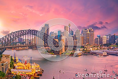 Downtown Sydney skyline Stock Photo