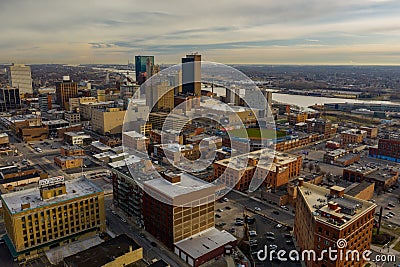 Downtown Toledo Ohio USA travel destination Editorial Stock Photo