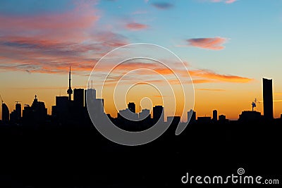 Downtown Toronto at Dusk Stock Photo