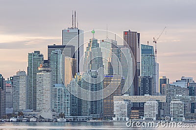 Downtown Toronto skyline and Financial District skyscrapers Editorial Stock Photo