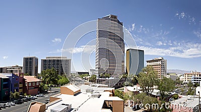 Downtown Tucson Arizona Panorama Stock Photo