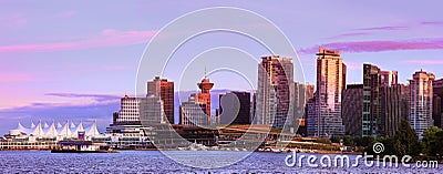 Downtown Vancouver on July 1, 2019 in Vancouver, Canada. Third-largest metropolitan area in Canada. Editorial Stock Photo