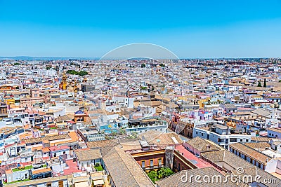 Downtown view of Sevilla in Spain Stock Photo