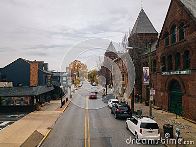 Downtown York, Pennsylvania off Beaver street in the Historic Di Editorial Stock Photo