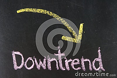 DOWNTREND Stock Photo