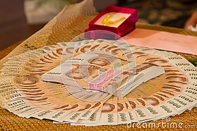 Dowry Marriage in Thailand Stock Photo