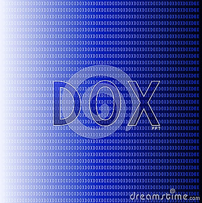 Dox graphic blue Vector Illustration
