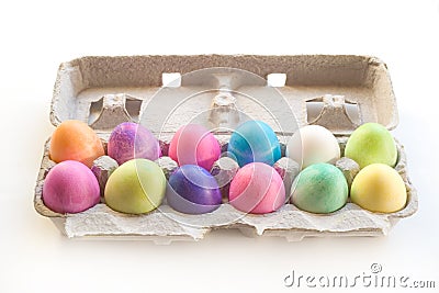 A Dozen Easter Eggs Stock Photo