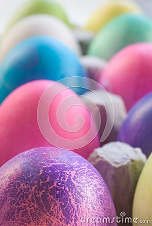 A Dozen Easter Eggs Stock Photo