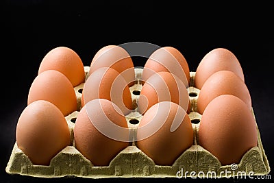 Dozen eggs Stock Photo