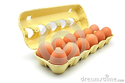 Dozen eggs Stock Photo