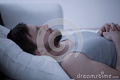 Dozing man Stock Photo