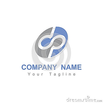 Dp, dsp, dop, pd initials company logo Vector Illustration