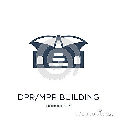 dpr/mpr building icon in trendy design style. dpr/mpr building icon isolated on white background. dpr/mpr building vector icon Vector Illustration