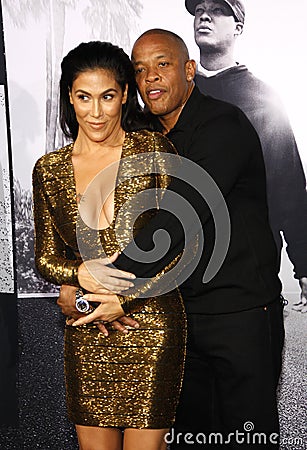 Dr. Dre and Nicole Young Editorial Stock Photo