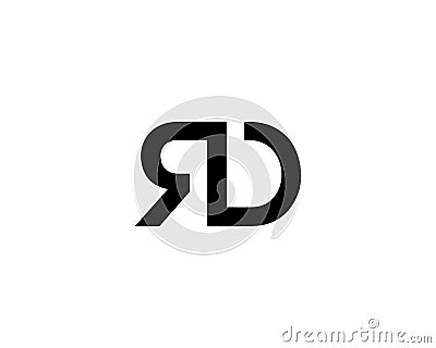 DR And RD Letter Logo And Icon Design Vector Illustration