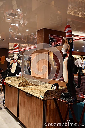 Dr Seuss Green Eggs and Ham Breakfast aboard the Carnival Panorama cruise ship Editorial Stock Photo