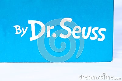 By Dr. Seuss written on a book Editorial Stock Photo