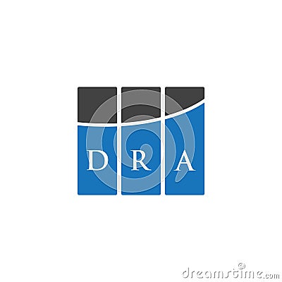 DRA letter logo design on WHITE background. DRA creative initials letter logo concept. DRA letter design.DRA letter logo design on Vector Illustration