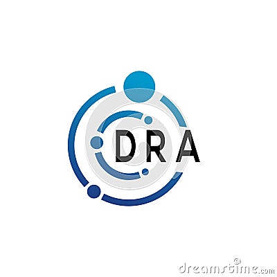 DRA letter logo design on white background. DRA creative initials letter logo concept. DRA letter design Vector Illustration