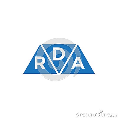 DRA 3 triangle shape logo design on white background. DRA creative initials letter logo concept Vector Illustration