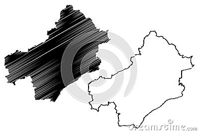 Draa-Tafilalet Region map vector Vector Illustration