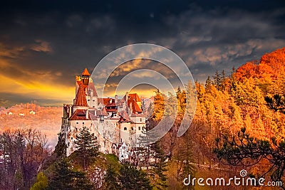 Dracula castle of Bran, Romania Stock Photo