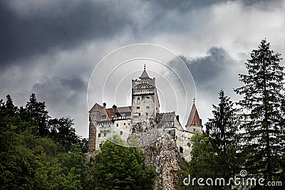 Dracula Medieval Bran castle in Romania Stock Photo