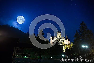 Dracula Medieval Bran castle in Romania Stock Photo