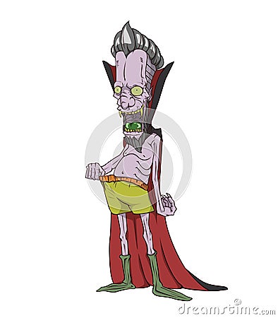 Dracula vector. monster in Halloween night Vector Illustration