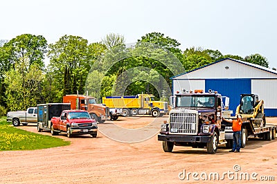 Draeger Trucking and Excavating - Marathon, Wisconsin Editorial Stock Photo