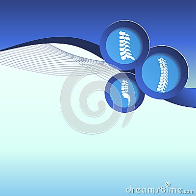 Medical infographic orthopedic; Abstract background with spine. Vector Illustration