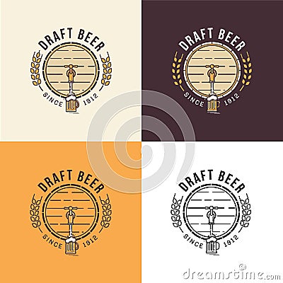 Draft beer Logo Template Stock Photo