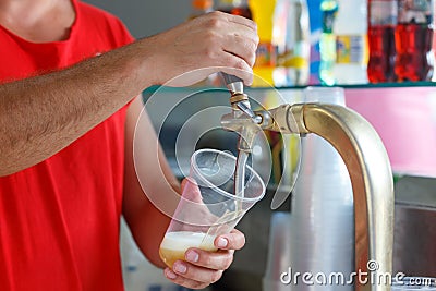 Draft beer pour Stock Photo