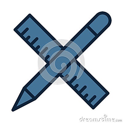 Drafting line isolated vector icon can be easily modified and edit Stock Photo