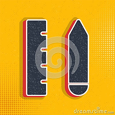 drafting tools, drawing tools pop art, retro icon. Vector illustration of pop Cartoon Illustration